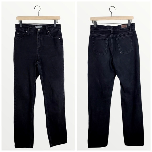 Riders by Lee Relaxed Straight Black Denim 6M - Picture 1 of 10
